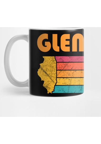 Glen Ellyn Illinois Vintage Distressed Souvenir Kupa Bardak