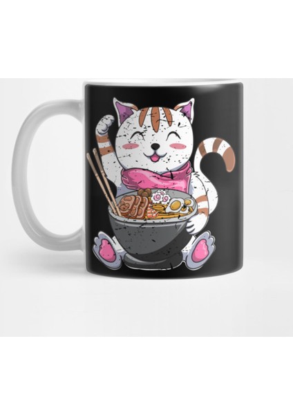 Cat Kawaii Ramen Noodles Kupa Bardak