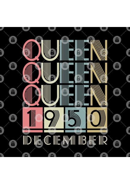 1950 - Queen December Retro Vintage Birthday Kupa Bardak