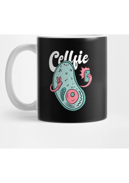 Science Cell Cellfie Selfie Picture Cell Phone Pun Kupa Bardak