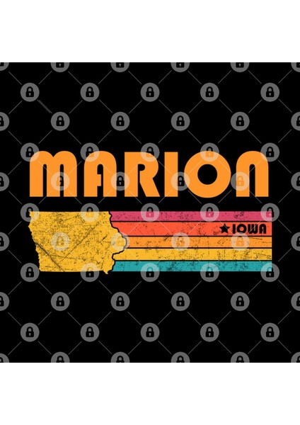 Marion Iowa Vintage Distressed Souvenir Kupa Bardak