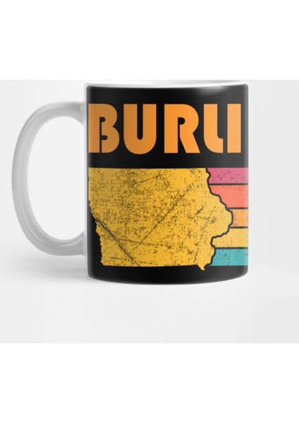 Burlington Iowa Vintage Distressed Souvenir Kupa Bardak