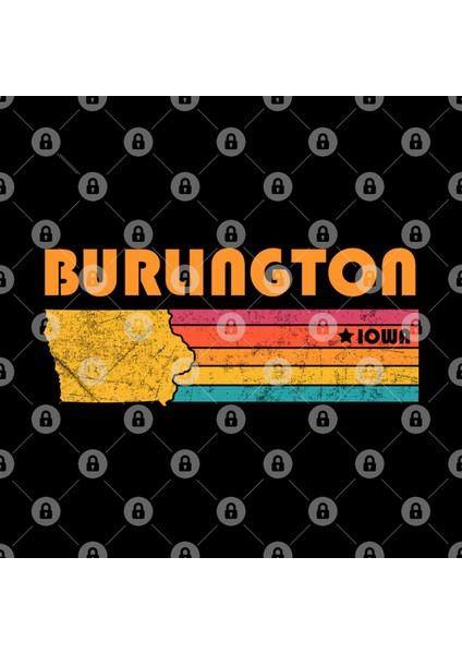 Burlington Iowa Vintage Distressed Souvenir Kupa Bardak