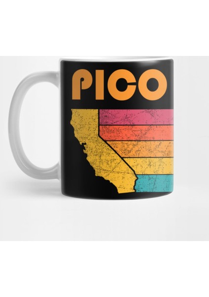 Pico Rivera California Vintage Distressed Souvenir Kupa Bardak