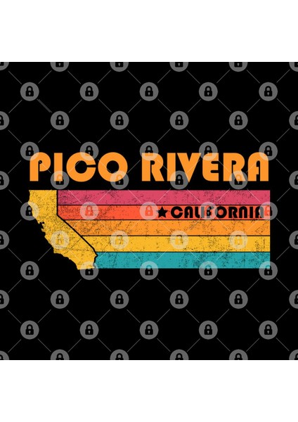 Pico Rivera California Vintage Distressed Souvenir Kupa Bardak