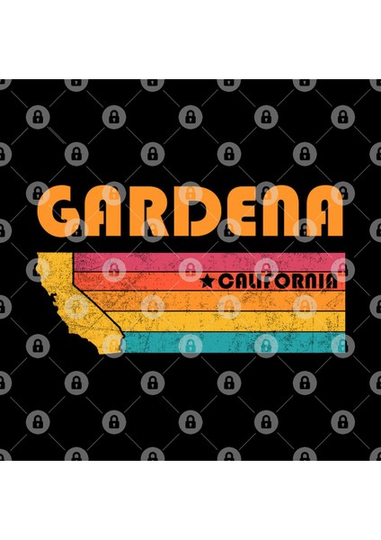 Gardena California Vintage Distressed Souvenir Kupa Bardak