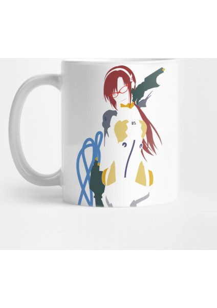 Minimalist Mari Makinami - Neon Genesis Evangelion Kupa Bardak