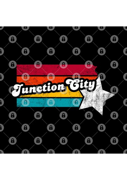 Junction City Kansas Vintage Distressed Souvenir Kupa Bardak