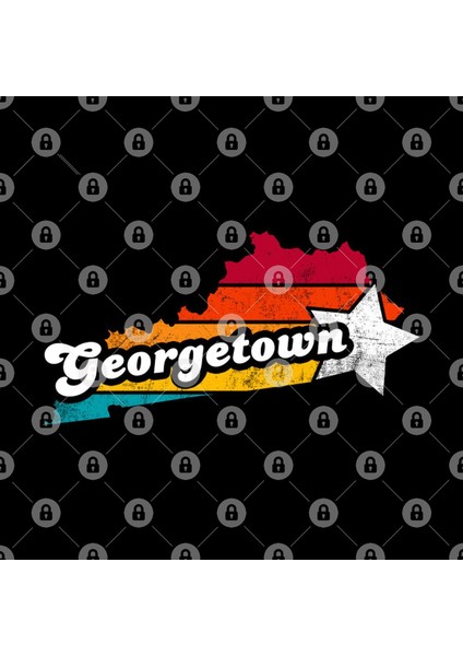 Georgetown Kentucky Vintage Distressed Souvenir Kupa Bardak