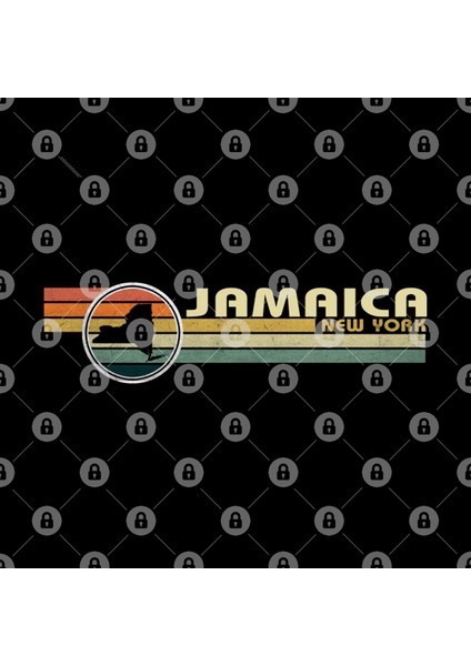 New York - Vintage 1980S Style Jamaica Ny Kupa Bardak