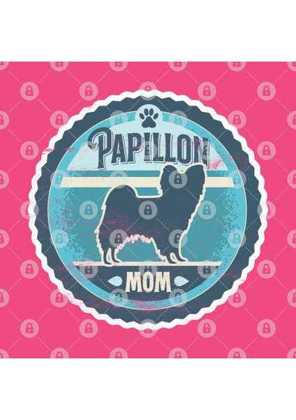Papillon Mom - Distressed Butterfly Dog Silhouette Design Kupa Bardak