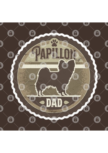 Papillon Dad - Distressed Butterfly Dog Silhouette Design Kupa Bardak