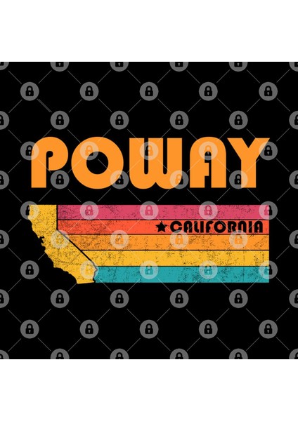 Poway California Vintage Distressed Souvenir Kupa Bardak