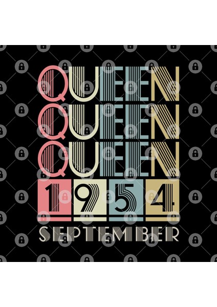 1954 - Queen September Retro Vintage Birthday Kupa Bardak