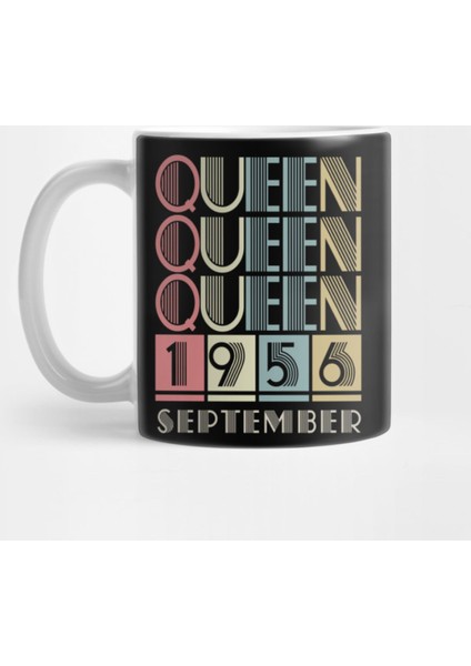 1956 - Queen September Retro Vintage Birthday Kupa Bardak