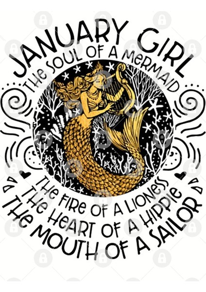 January Girl The Soul Of A Mermaid The Fire Of A Lioness The Heart Of A Hippie The Mouth Of A S Kupa Bardak