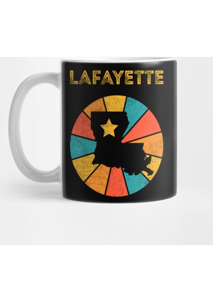 Lafayette Louisiana Vintage Distressed Souvenir Kupa Bardak