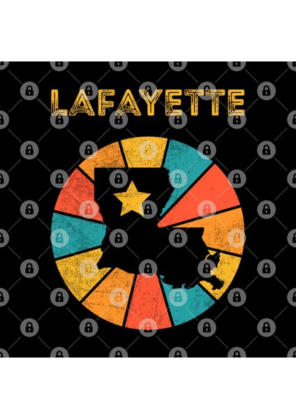 Lafayette Louisiana Vintage Distressed Souvenir Kupa Bardak