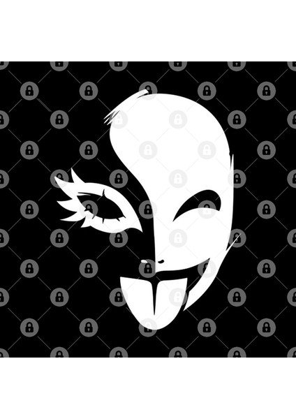 Funny Mask - White Kupa Bardak