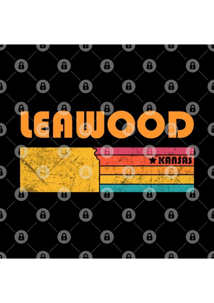 Leawood Kansas Vintage Distressed Souvenir Kupa Bardak