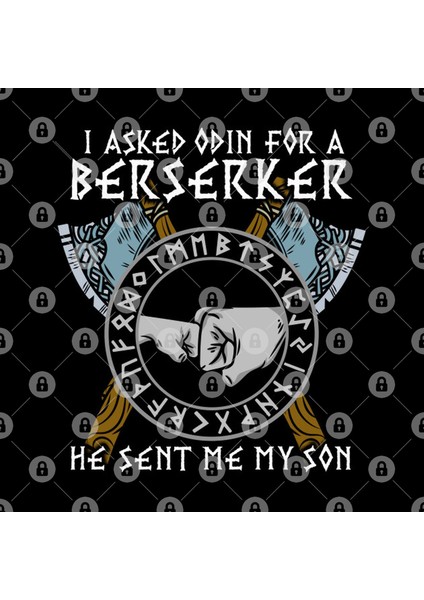 I Asked Odin For A Berserker Viking Son Kupa Bardak