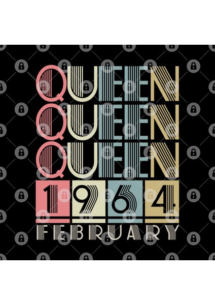 1964 - Queen February Retro Vintage Birthday Kupa Bardak