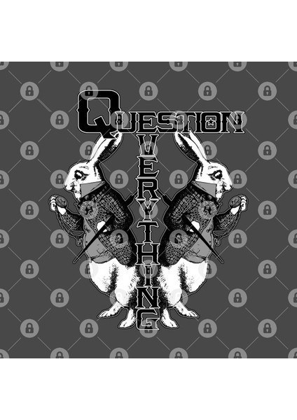 Qanon Questıon Everythıng - White Rabbit Wwg1Wga #Qanon Kupa Bardak