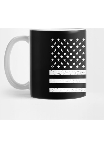 Paramedic Flag - Thin White Line Flag - Emergency Medical Technician Kupa Bardak