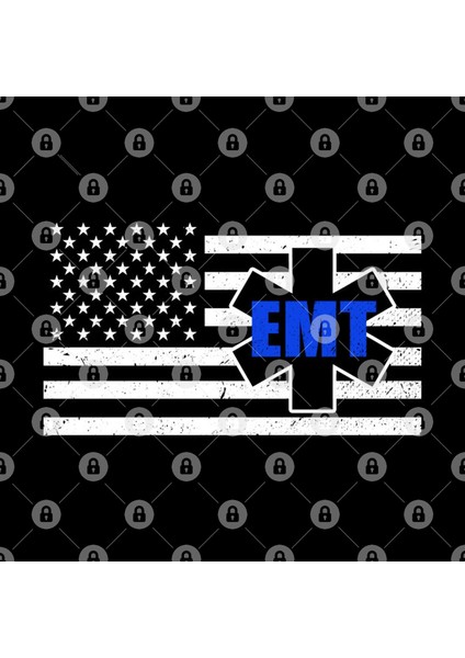 Paramedic Flag - Thin White Line Flag - Emergency Medical Technician Kupa Bardak