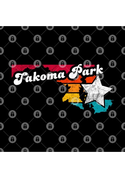 Takoma Park Maryland Vintage Distressed Souvenir Kupa Bardak