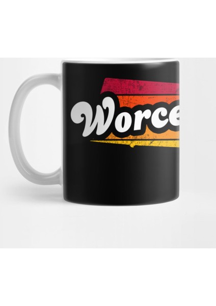 Worcester Massachusetts Vintage Distressed Souvenir Kupa Bardak