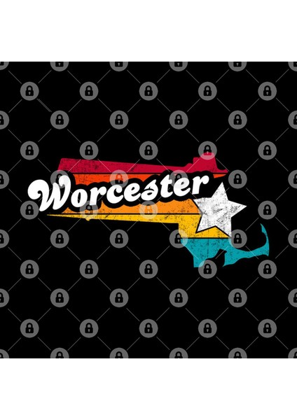 Worcester Massachusetts Vintage Distressed Souvenir Kupa Bardak