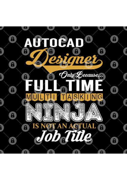 Autocad Designer Multi Tasking Nınja Kupa Bardak