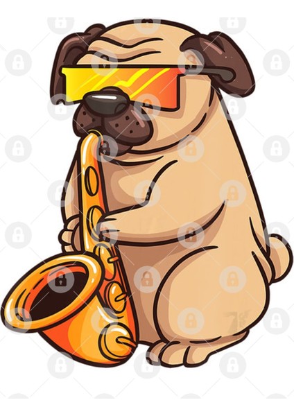 Saxophone Player Pug Jazz Band Music And Dog Lovers Kupa Bardak
