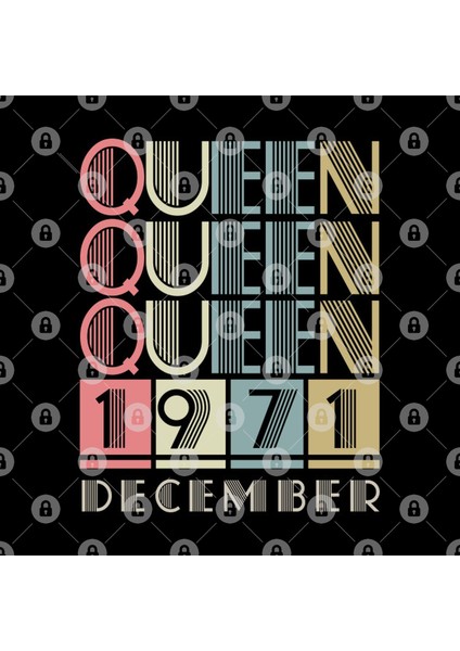 1971 - Queen December Retro Vintage Birthday Kupa Bardak