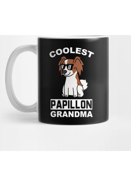Coolest Papillon Grandma Kupa Bardak