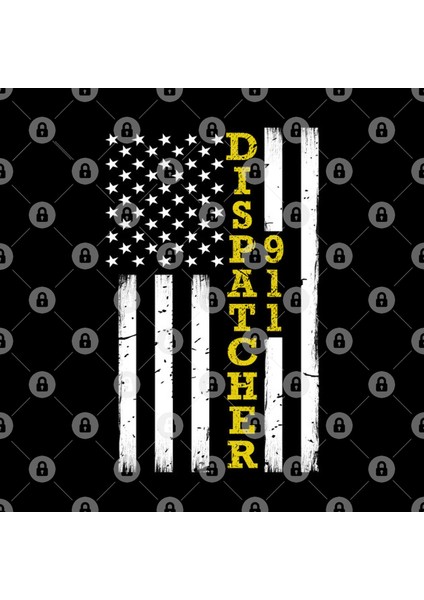 Thin Gold Line Flag 911 Dispatcher Kupa Bardak