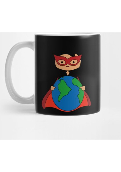 Earth Day Superhero Kid Kupa Bardak
