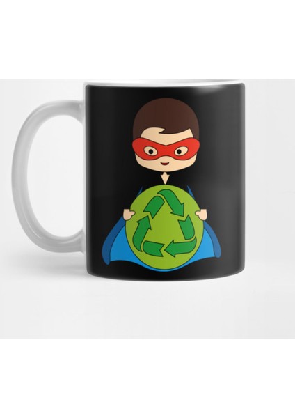 Earth Day Superhero Recycle Kid Kupa Bardak