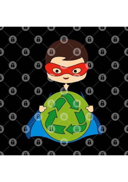 Earth Day Superhero Recycle Kid Kupa Bardak