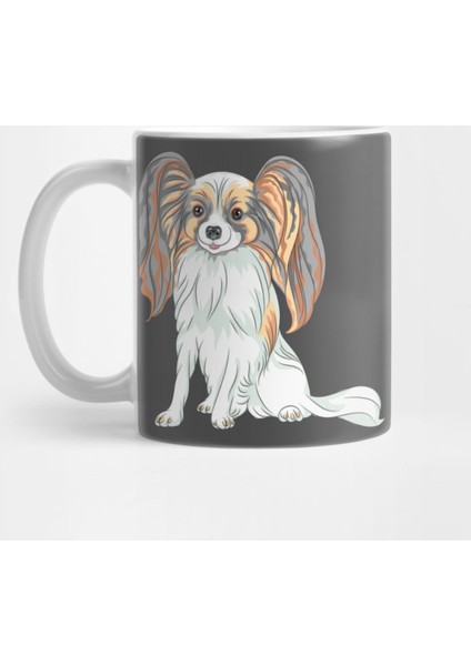 Papillon Dog Kupa Bardak