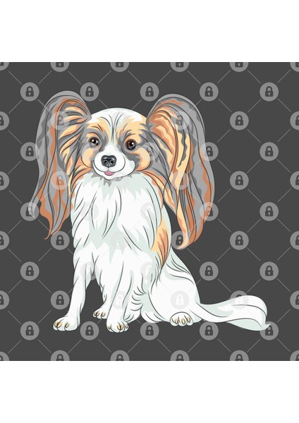 Papillon Dog Kupa Bardak
