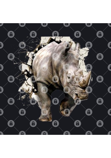 3D Rhino T African Safari Animal Rhinoceros Tee Kupa Bardak