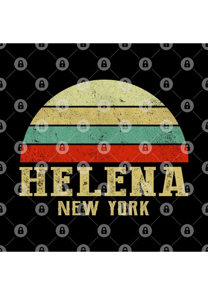 Helena New York Vintage Retro Sunset Kupa Bardak