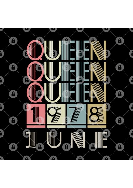 1978 - Queen June Retro Vintage Birthday Kupa Bardak