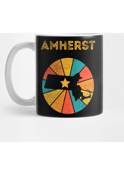 Amherst Massachusetts Vintage Distressed Souvenir Kupa Bardak