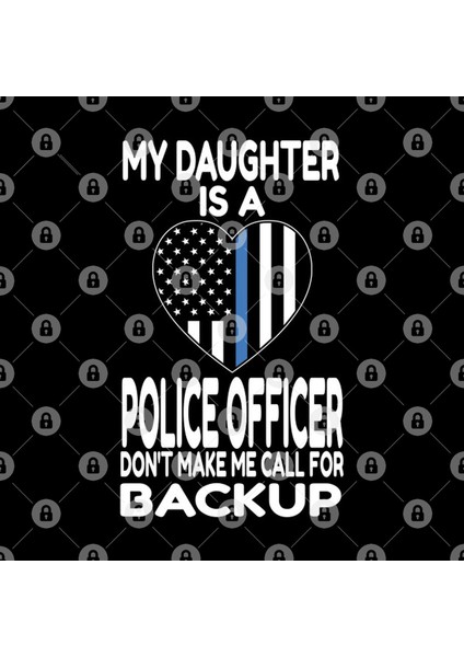 My Daughter Is A Police Officer - Thin Blue Line Heart Design Kupa Bardak