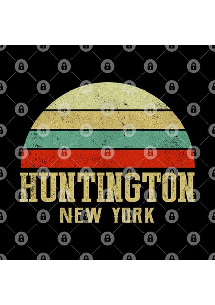Huntıngton New York Vintage Retro Sunset Kupa Bardak
