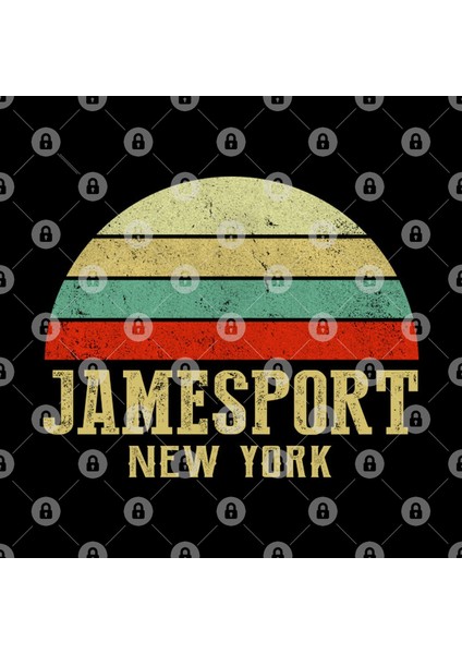 Jamesport New York Vintage Retro Sunset Kupa Bardak