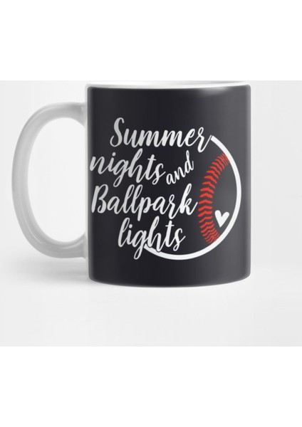 Summer Night And Ballpark Lights Baseball Kupa Bardak